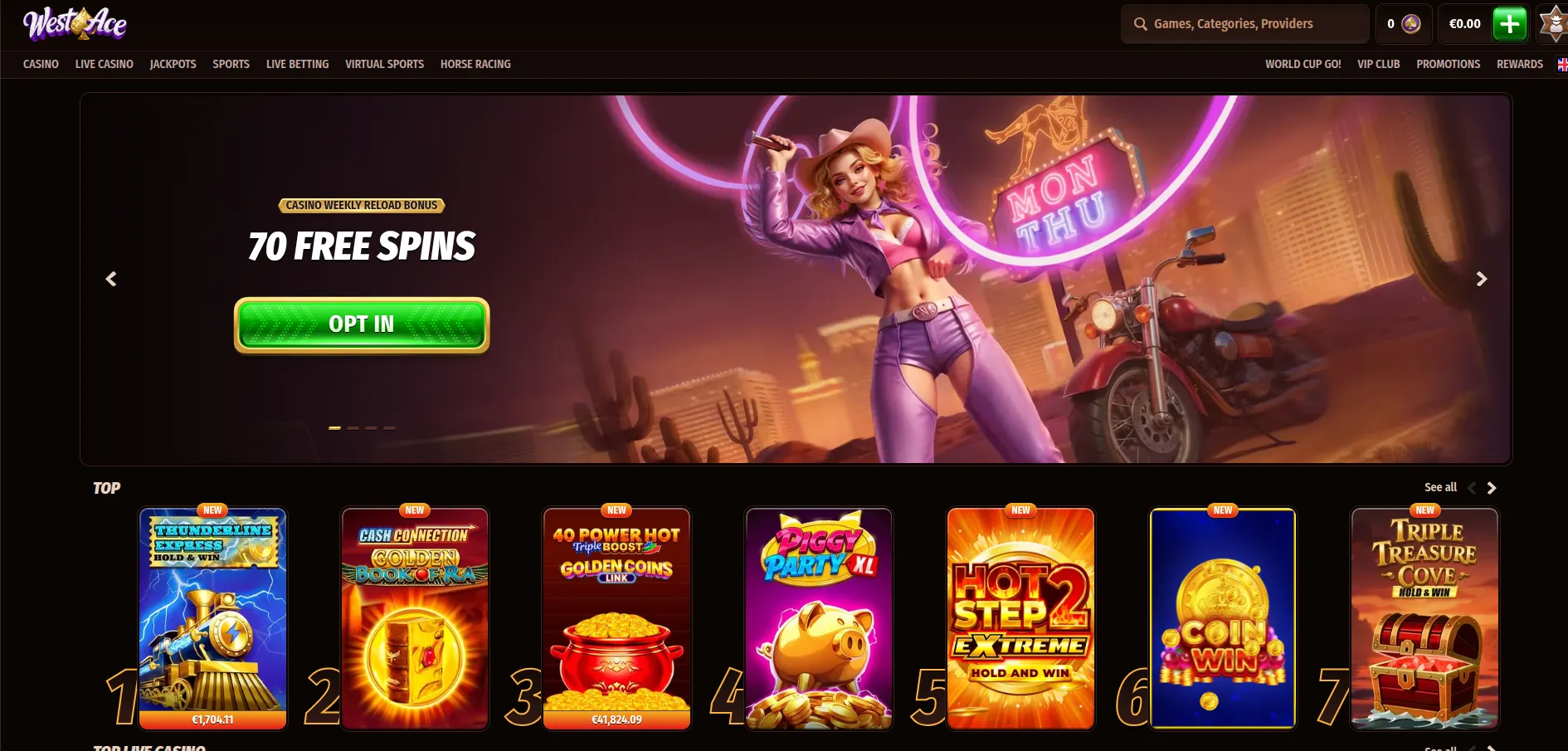 West Ace casino zonder Cruks